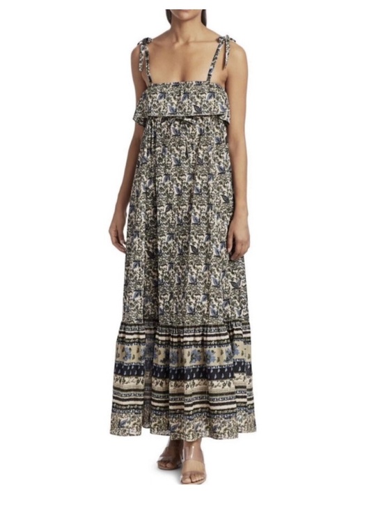 Free People Dresses & Skirts - Free People Tangier Babydoll Printed Maxi Dress size Large